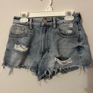 PacSun Blue Distressed Jean Shorts
